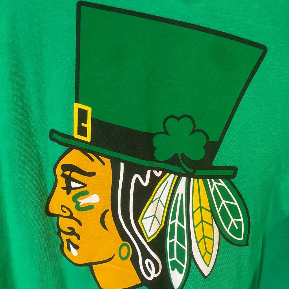 Chicago Blackhawks St. Patricks Green XL shirt